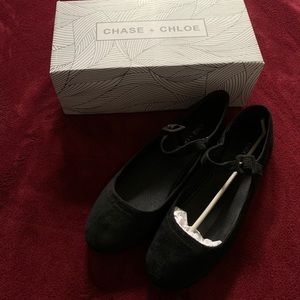 Chase + Chloe Black Bestie Mary Jane Flats
